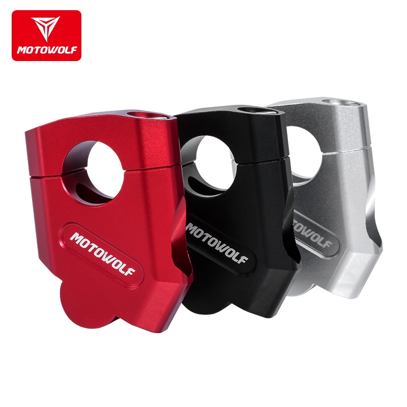 Gù Nâng Chéo Ghi Đông MOTOWOLF 22mm/28mm, Nâng Tay Lái Chống Mỏi Giá 1 Cặp