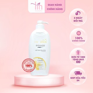 Sữa tắm nước hoa Byphasse trắng da chiết xuất Vanilla 1000ml nhập khẩu Tây Ban Nha