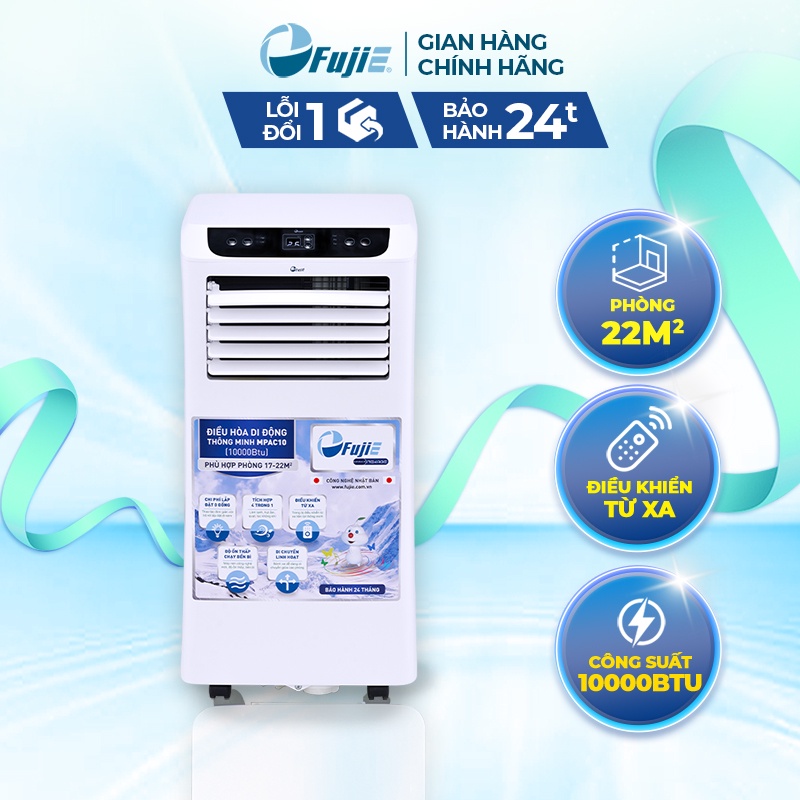 Máy lạnh di động FUJIE 30.3L/ngày - MPAC12 hút ẩm 30.3 lít/ngày - Thương hiệu Nhật - Nhập khẩu chính hãng
