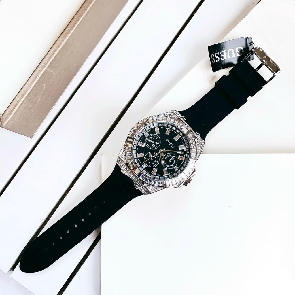Đồng Hồ Nam Guess GW0208G1 Dây Silicone Đen 47mm