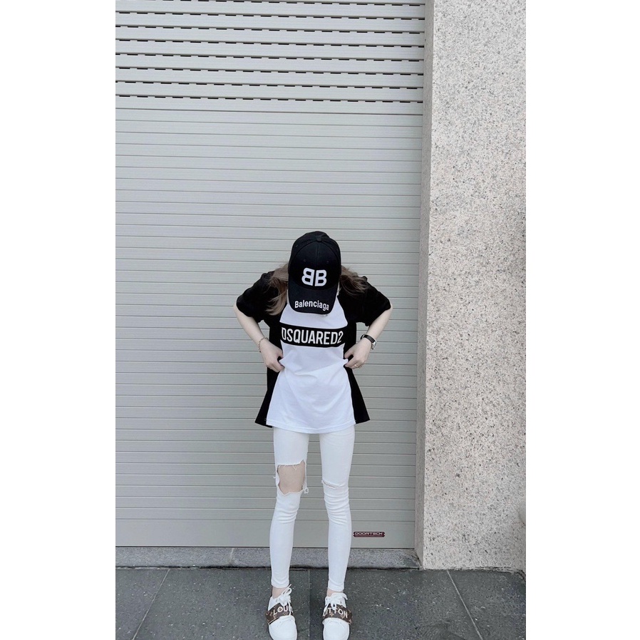 Áo Thun D.S.Q Phối Màu Đen Trắng - Áo Phông Siêu Cấp Nam Nữ Hai Màu Form Rộng Phối Đồ Cực Đẹp - Hottrend 2023 | BigBuy360 - bigbuy360.vn