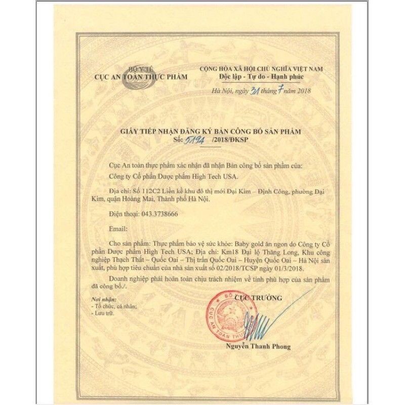 Baby Gold ăn ngon giúp bé ngủ tốt, bé ăn ngon, ngủ ngon, kích thích bé ăn nhiều hơn - Hộp 20 ống