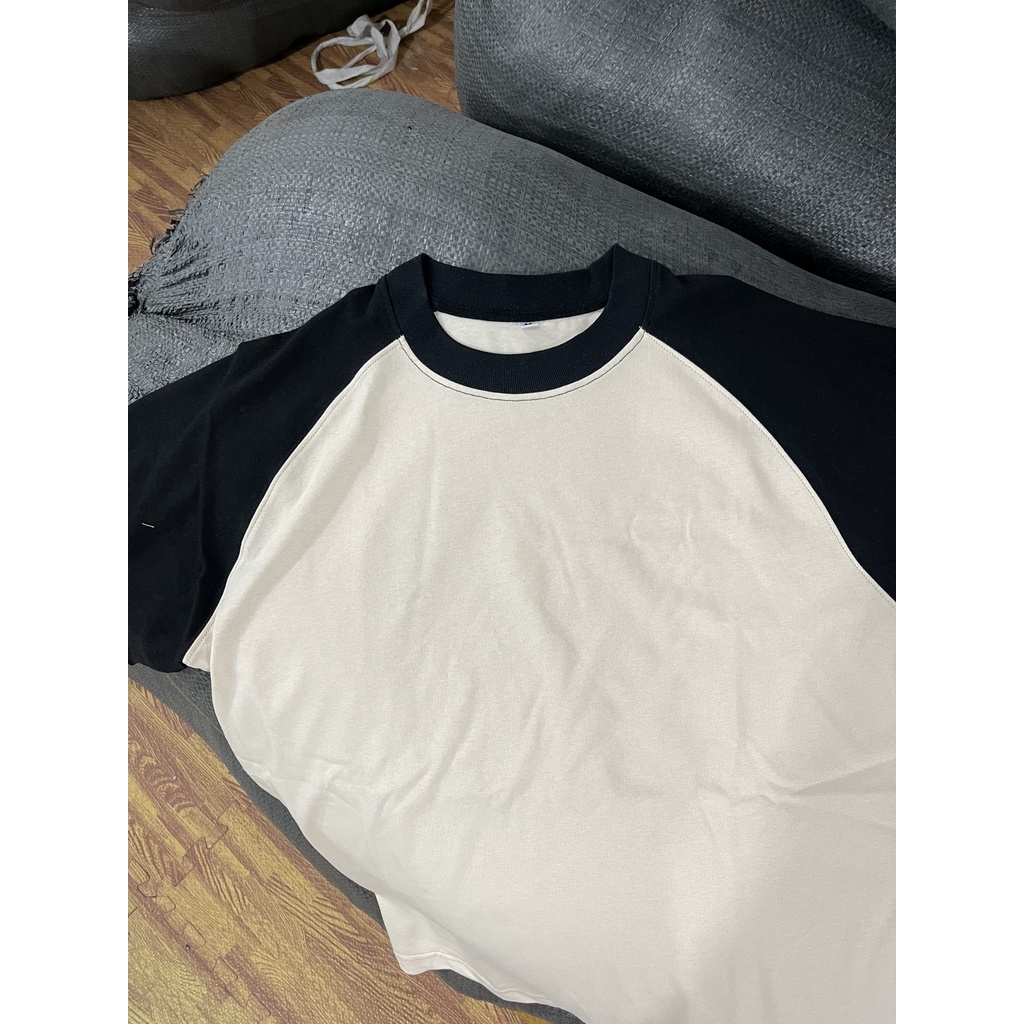 Áo thun RAGLAN YGGENZ shop , Áo thun unisex nam nữ from rộng oversize chất liệu cotton 100%