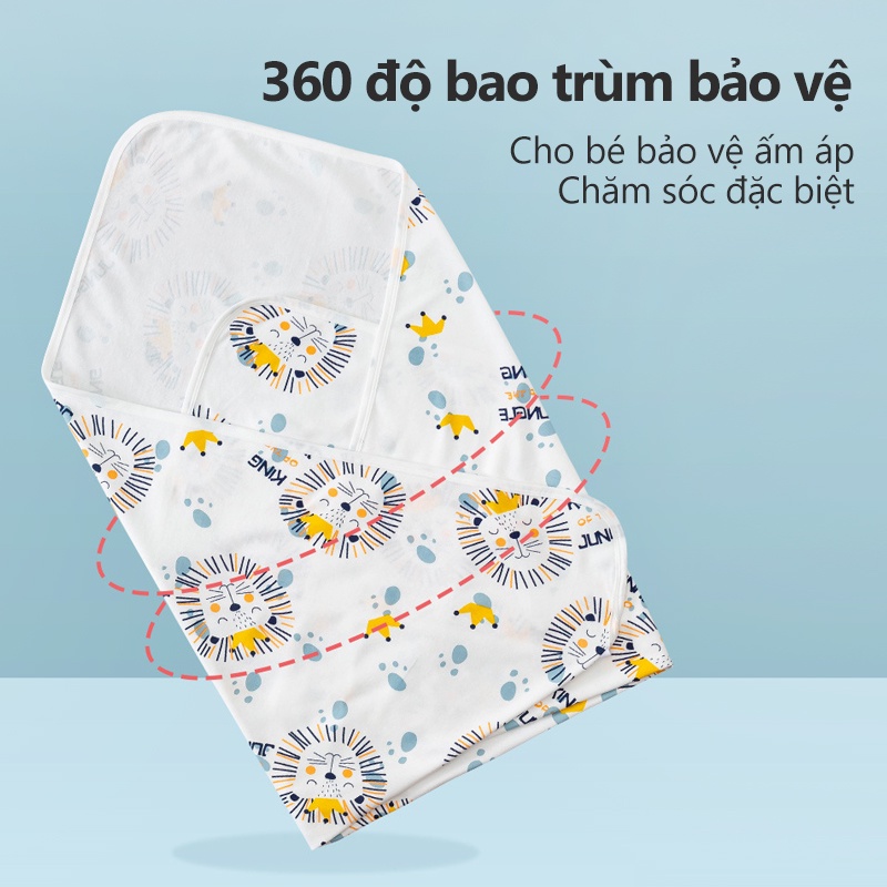 [Einmilk.ân ninh] Khăn quấn bọc chống giật mình cho bé sơ sinh nguyên liệu 100% cotton Baby SWA220