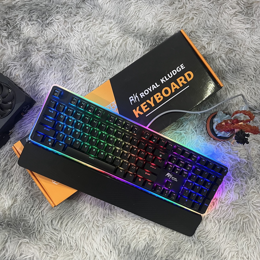 Bàn phím cơ Royal Kludge RK918 Led RGB - Phím cơ rk 918 có kê tay