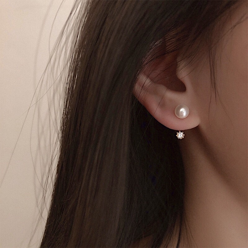 Bông tai Bạc 925 mạ Vàng 14K / LP-E250 (Giá 1 đôi)