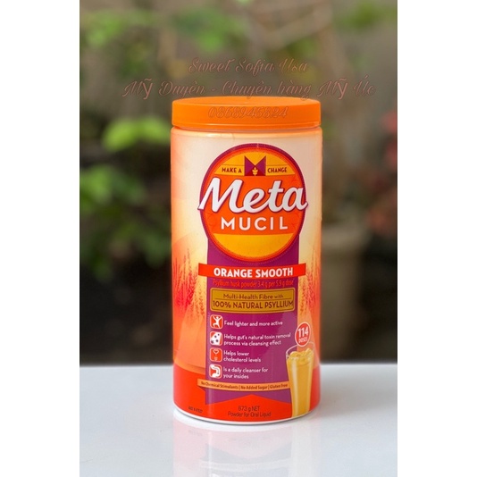 Bột cam Metamucil fiber 673g Metamucil