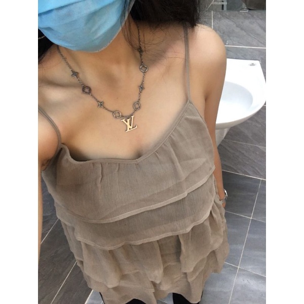 2hand - Áo 2 dây peplum xếp tầng xoè siêu xinh
