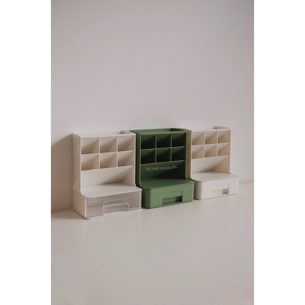 Kệ cắm bút nghiêng để bàn có ngăn kéo