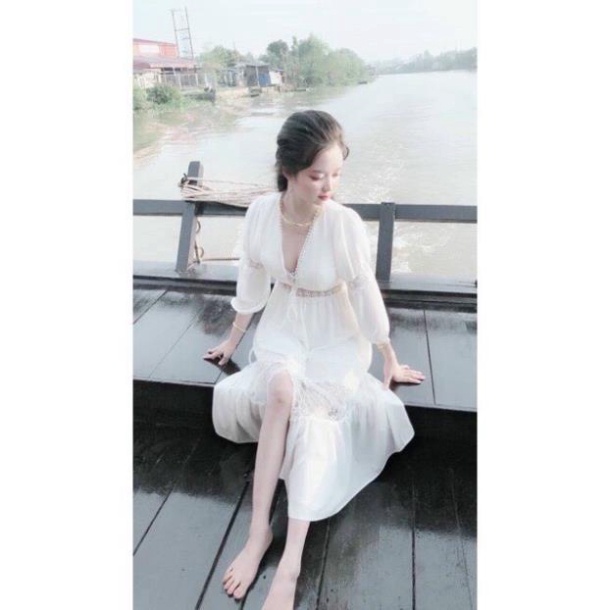(Fom: <55kg) Đầm Maxi Phối Ren Chúa Nữ Tính, Đầm Công Chúa, Dự Tiệc, Thường Ngày, Ăn Cưới, Dã Ngoại JL22 | BigBuy360 - bigbuy360.vn