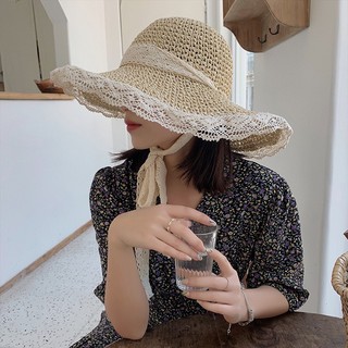 Mũ cói viền ren M2 MC09
