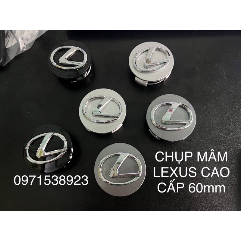 Logo chụp mâm, vành bánh xe ô tô hãng xe LEXUS , kích thước 62mm