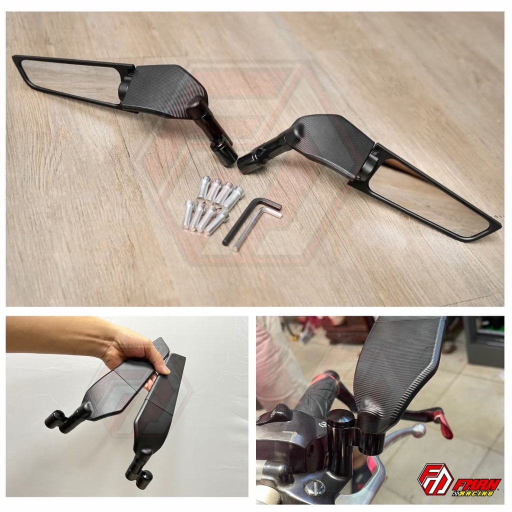 Gương cánh gió Motor GP các hãng xe bản 1/2 (Chân nhôm)