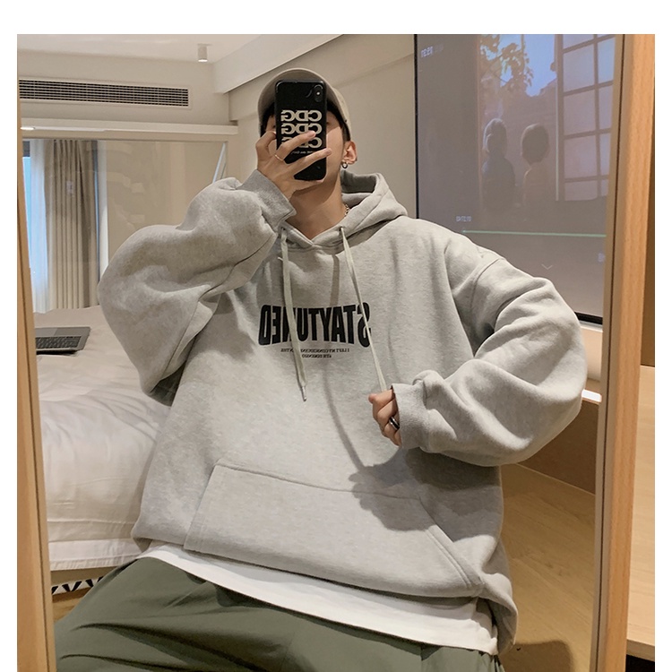 Áo Hoodie in chữ STAYTUNED FKZ unisex form rộng chất nỉ bông cao cấp