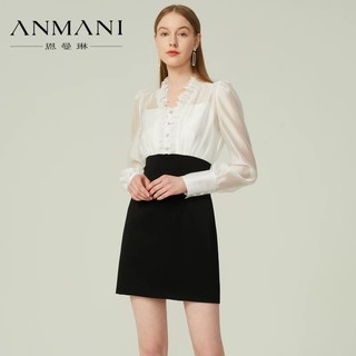 Đầm trắng đen ANMANI