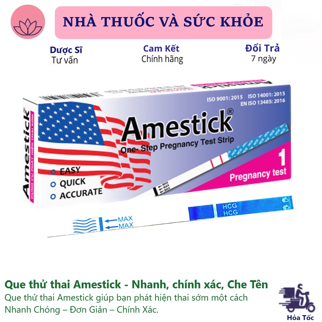 Que thử thai Amestick giúp bạn phát hiện thai sớm một cách Nhanh Chóng Đơn