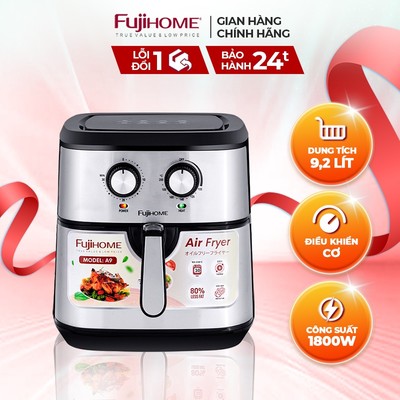 Nồi chiên không dầu nhập khẩu FUJIHOME - Dung tích lớn 9,2L - Tự ngắt khi quá tải