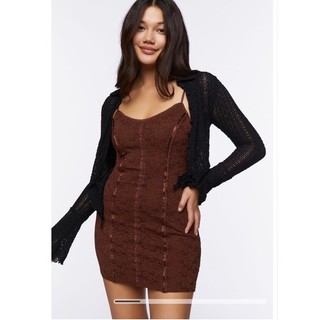 (Size S-M form ôm) Đầm ren xuất dư, Forever21
