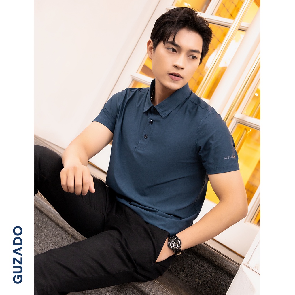 Áo Polo Nam Cao Cấp Guzado Chất Vải Coolmax Siêu Thấm Hút Chống Nhăn Vượt Trội,Vận Động Thoải Mái MPL2326