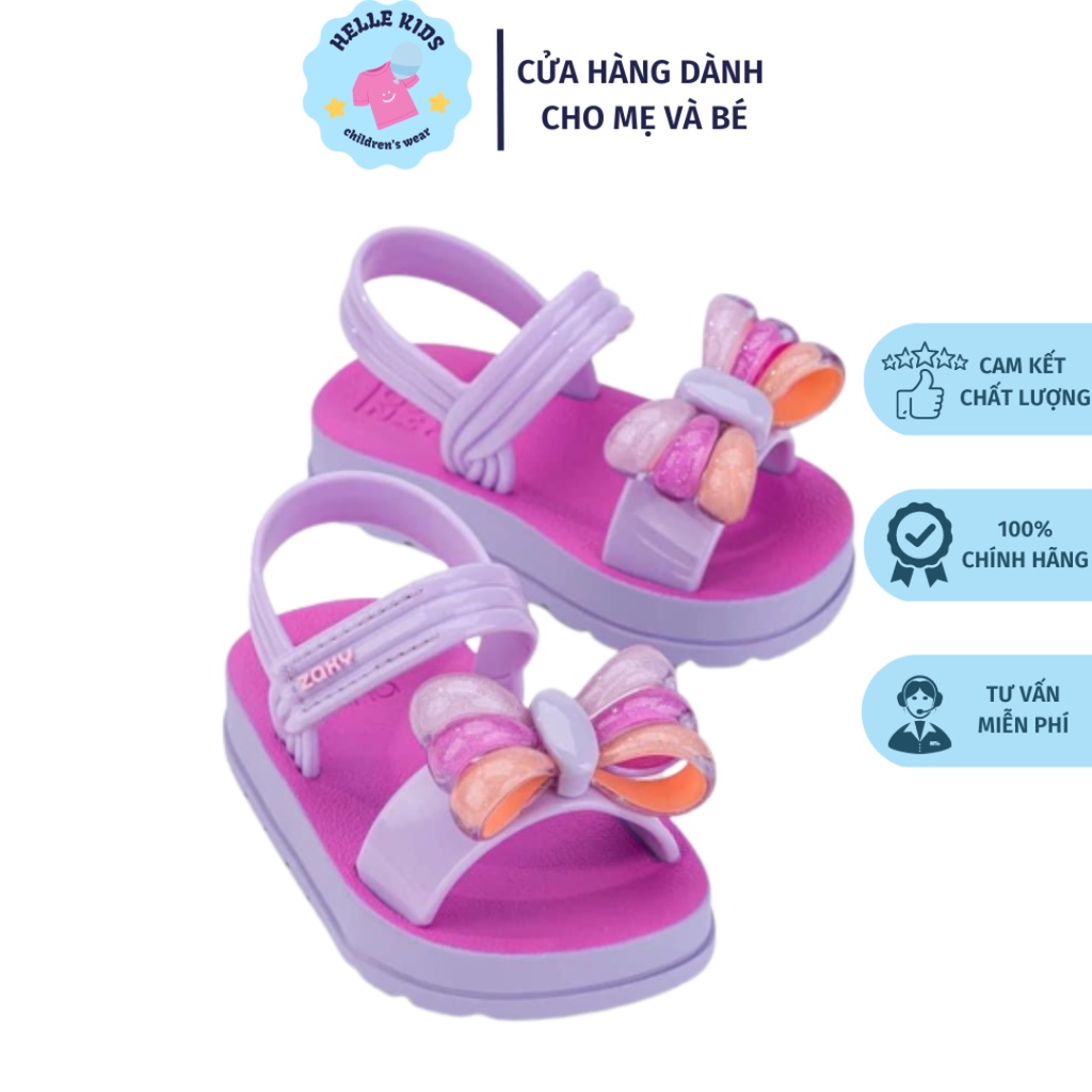 Dép Thơm Zaxy Quai Ngang Nơ Kẹo Cho Bé Từ 1 - 7 Tuổi Đế Siêu Chắc Chắn, Chống Nước, Chống Trơn Trượt