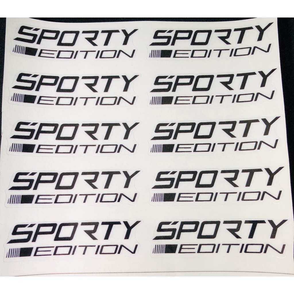 Cặp tem chữ Sporty Edition trước cho các dòng xe