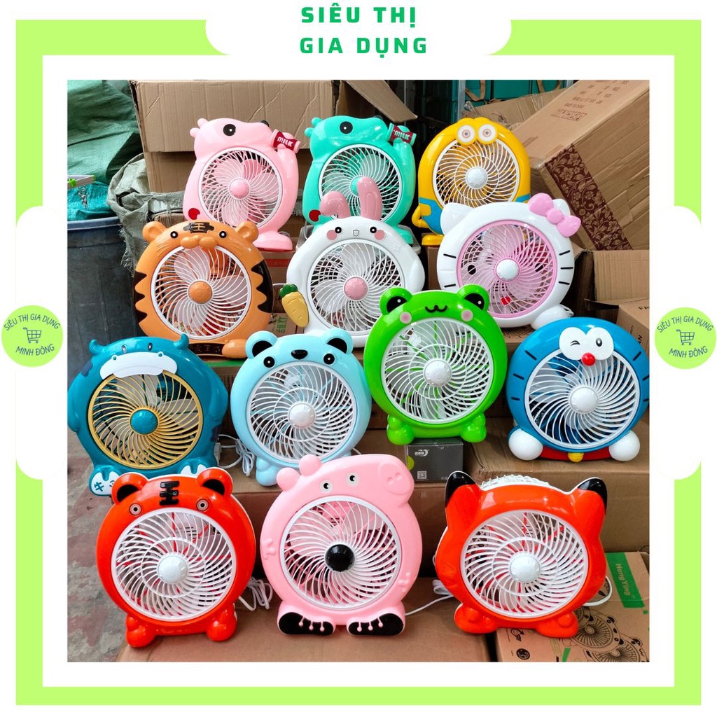 Quạt mini hình thú để bàn cắm điện văn phòng, Quạt văn phòng để bàn mini hình thú cắm điện