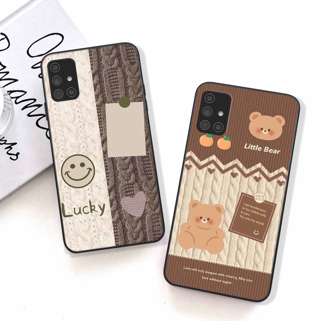 Ốp lưng Samsung A21s / A31 / A51 / A71 in hình họa tiết len Lucky Bunny,Bear,Smile