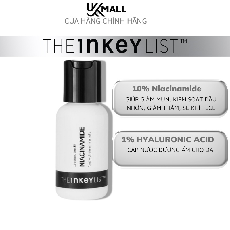Serum Niacinamide 10% The Inkey List giảm mụn, giảm thâm 30ml