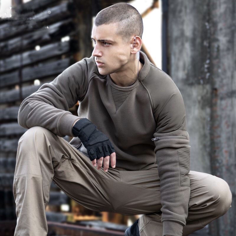 Áo Khoác Chui Đầu Vải Lông Cừu Giữ Ấm Mùa Thu Đông Hàng Mới Dành Cho Nam