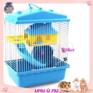 Lồng mặt hề full phụ kiện mái nhựa cho hamster