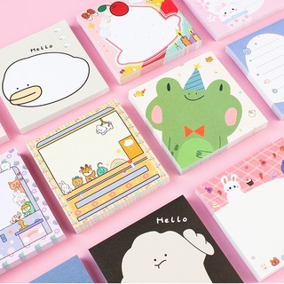 Giấy ghi chú hoạt hình, giấy note 80 tờ 8x8cm nhiều mẫu dễ thương