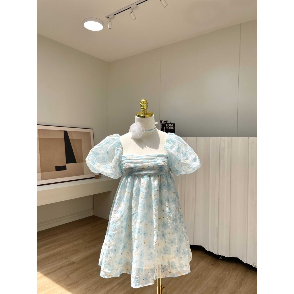 Đầm Babydoll Nữ Tay Phồng (Tặng Kèm Hoa) RYNA DRESS - GOÛT DE JUN