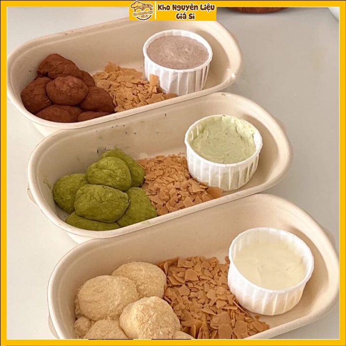 Set nguyên liệu làm bánh Mochi chấm kem sữa 5 vị "Hot Trend 2023"