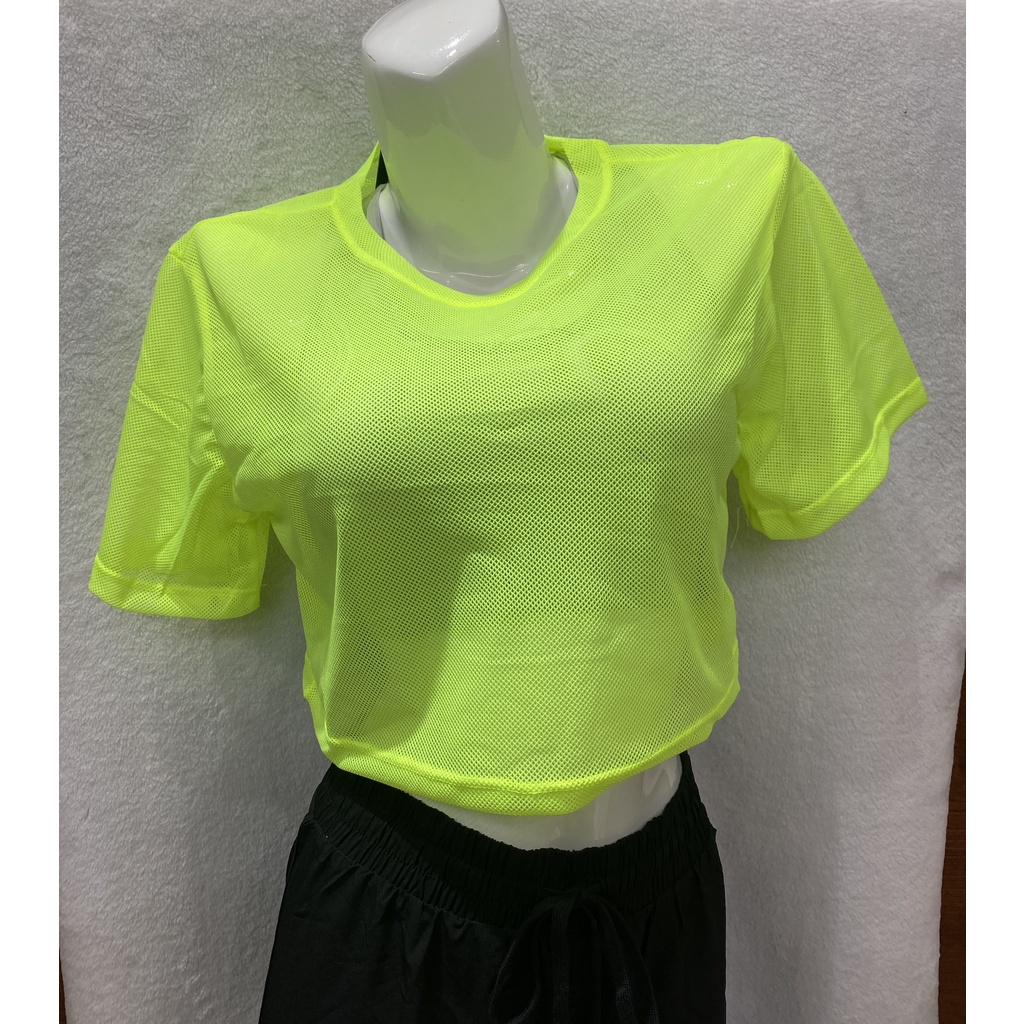 Áo tập croptop lưới mịn sành điệu cho các bạn tập zumba dance, chạy bộ