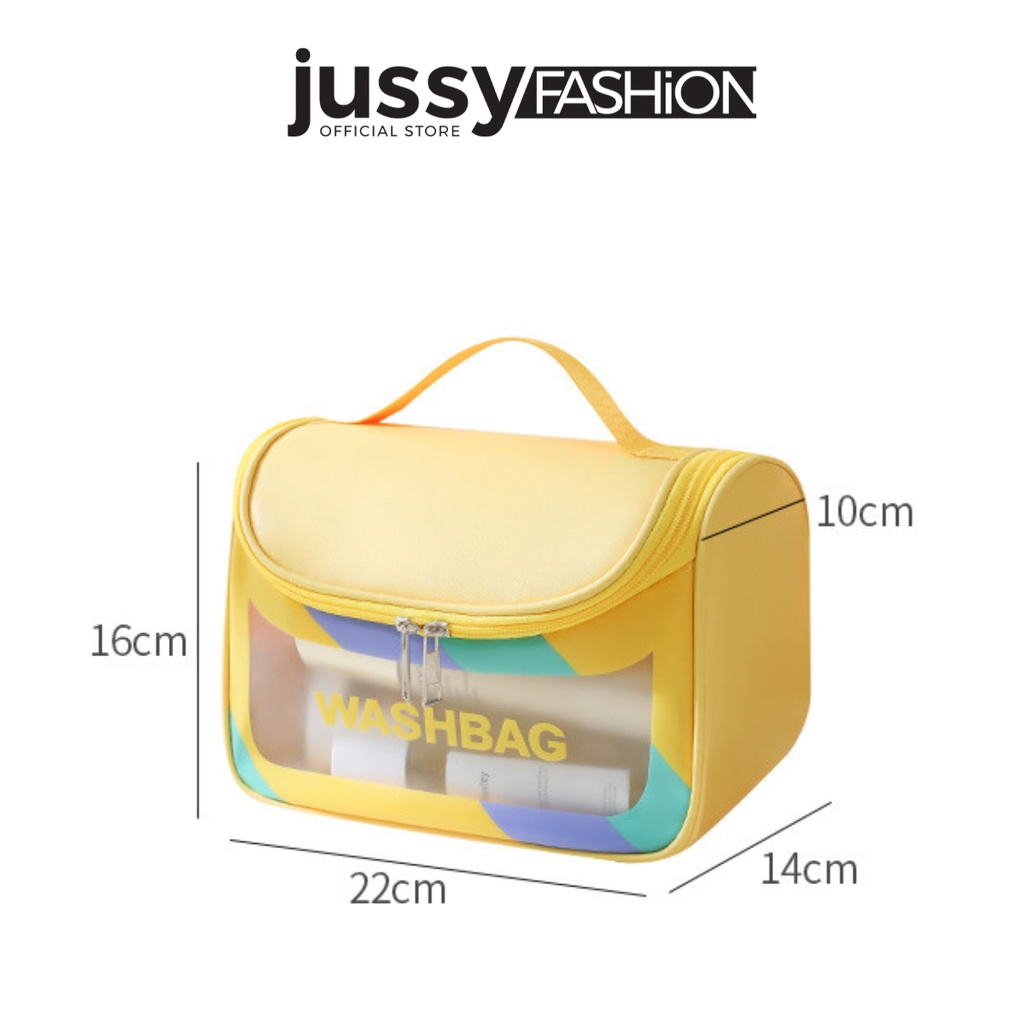 Túi Đựng Mỹ Phẩm WASHBAG Jussy Fashion Túi Đựng Đồ Cá Nhân, Đồ Trang Điểm Chống Thấm Nước Kích Thước 22x16cm