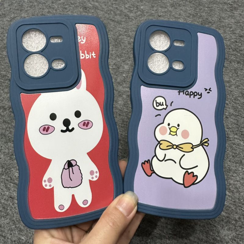 Case ốp lưng Vivo V25 / V25E dẻo nhiều hình siêu dễ thương viền lượn sóng bảo vệ camera