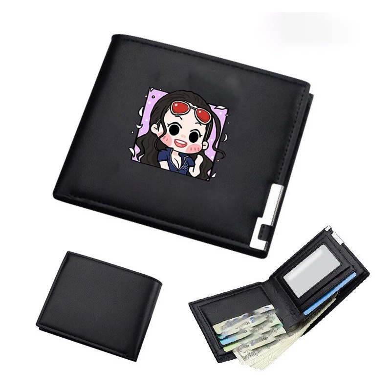 Ví da cầm tay nam nữ in hình ONE PIECE ver Vuông xinh xắn tiện lợi anime chibi