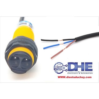 E3f-ds100c4 cảm biến vật cản hồng ngoại , khoảng cách phát hiện 80cm, 6-36vdc, npn, thường mở no, chống