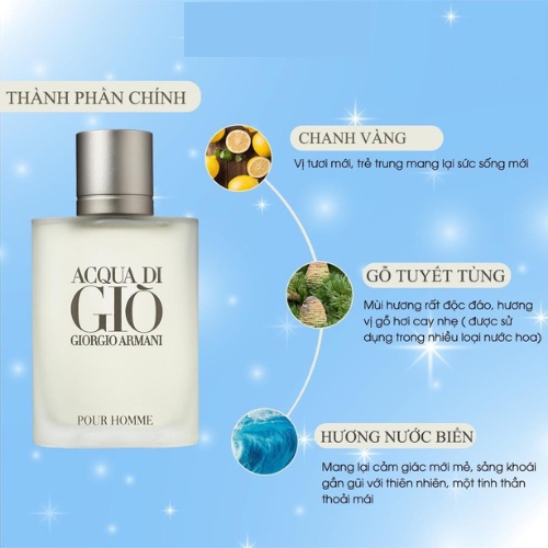 Nước Hoa Nam Giò Trắng Accqua Di Gio -  Hương thơm nam tính lịch thiệp - Teen_Perfume
