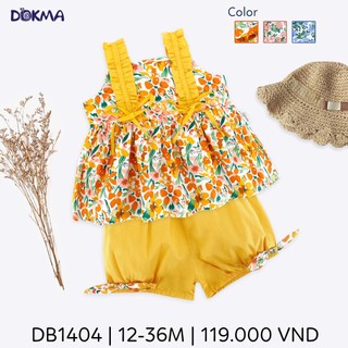 Db1404 bộ hai dây bé gái chất thô mềm dokma