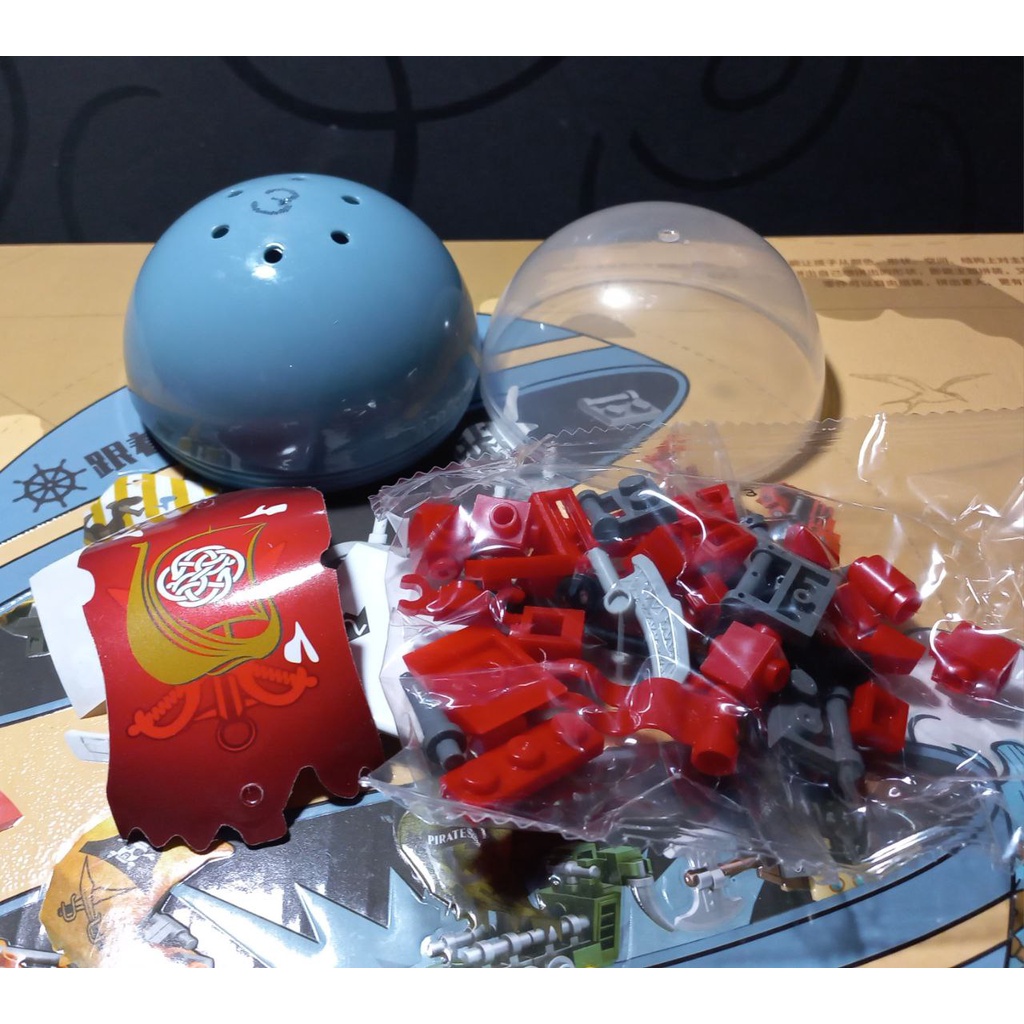 07012 Đồ Chơi Giáo Dục Lắp Ghép Thuyền Hải Tặc, Lego Ghép Hình 6in1 Hộp Quả Trứng