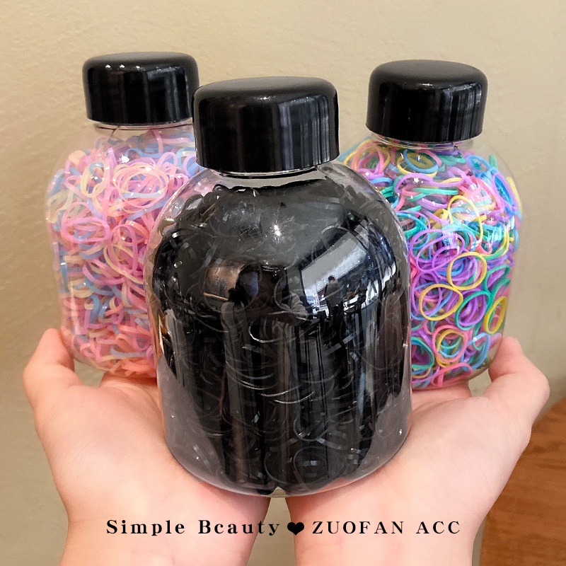 MVP2995 Hộp 1000 Dây Chun Cột Tóc Đơn Giản Nhiều Màu Sắc Dễ Thương Cho Bé Gái