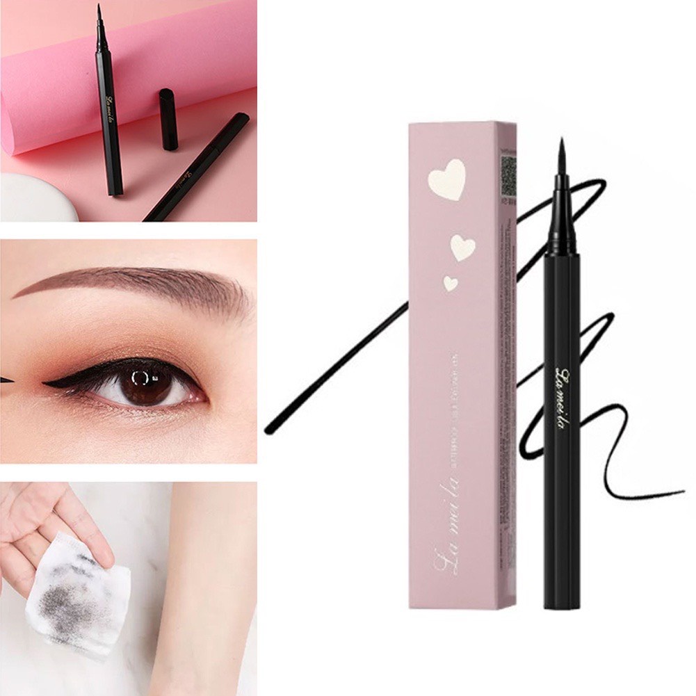 Bút Kẻ Mắt Nội Địa Trung Chống Nước Nhanh Khô Lameila Km13 Vỏ Bạc LKMN1