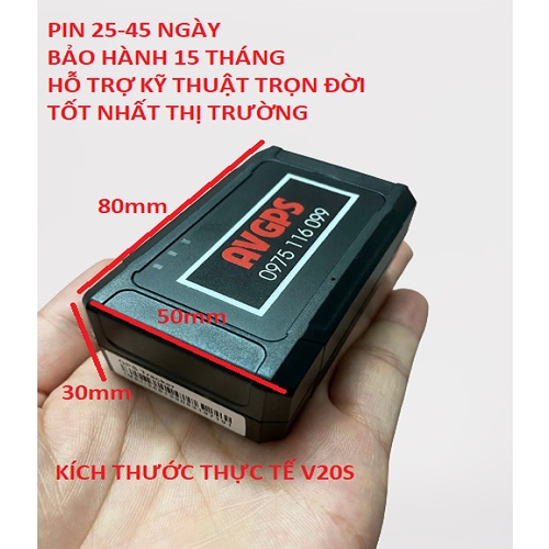 Thiết bị định vị không dây ô tô, xe máy V20S, V20+ chip thế hệ mới, pin 25-45 ngày, chính xác cực cao | BigBuy360 - bigbuy360.vn