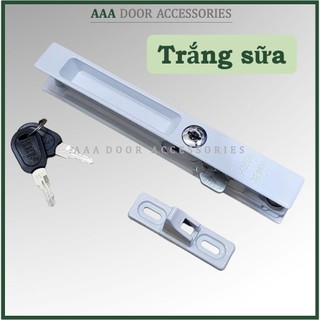 Bộ khoá cửa lùa nhôm hiệu ALBOH (Khoá cửa lùa có tay nắm âm/ Khoá lùa TB tay âm)