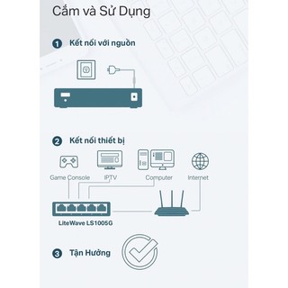 switch TP-link Ls1005G 5 cổng Gigabit 10/100/1000Mbps