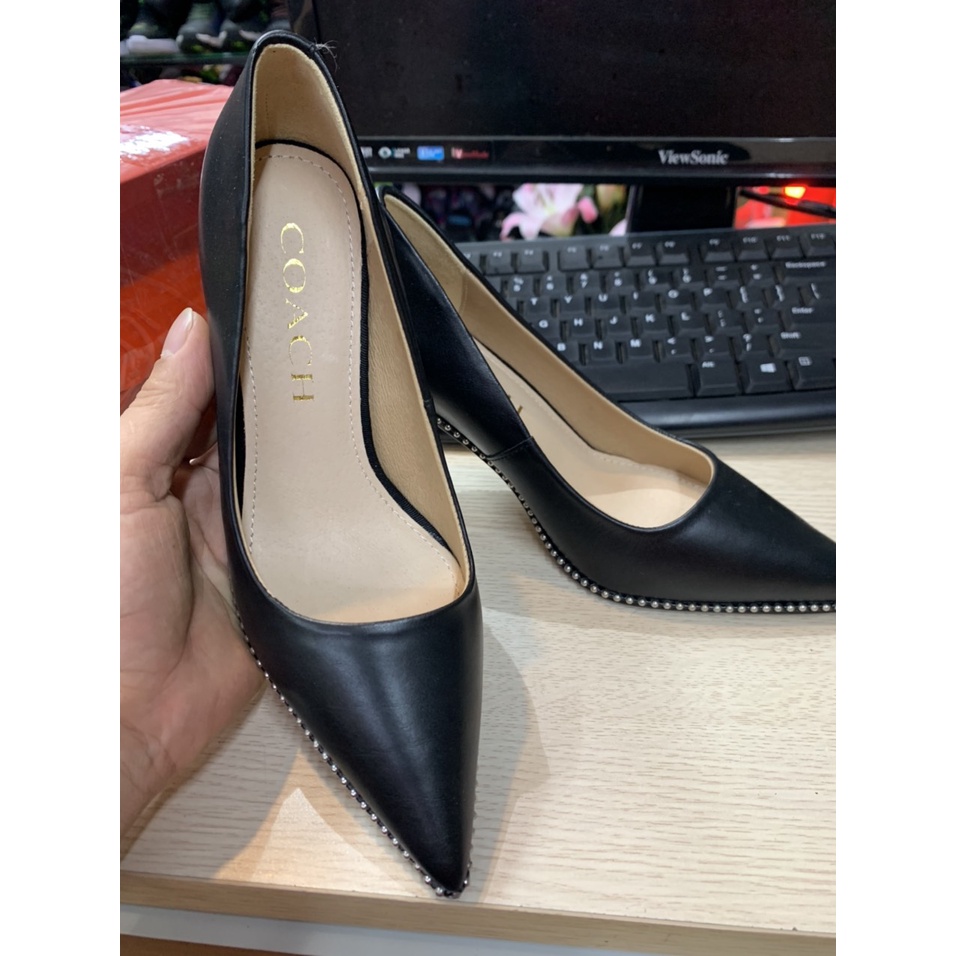 Giầy Coach Nữ Da Thật Gót Nhỏ Cao 8cm