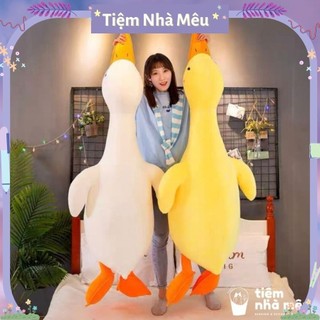 🐤𝑽𝒊̣𝒕 𝑲𝒐𝒖𝒕𝒂 - 𝑴𝒆 𝑴𝒆 𝑪𝒉𝒖́ 𝑽𝒊̣𝒕 𝑽𝒂̀𝒏𝒈 𝑩𝒐̂́𝒊 𝑹𝒐̂́𝒊 🐣 Thú Nhồi Bông Con Vịt  Siêu Mềm Sẵn Size 1m1 , 1m3 , 1m6 Trắng Vàng