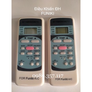 Điều khiển điều hòa funiki [FREESHIP] remote máy lạnh funiki - tặng kèm pin AA