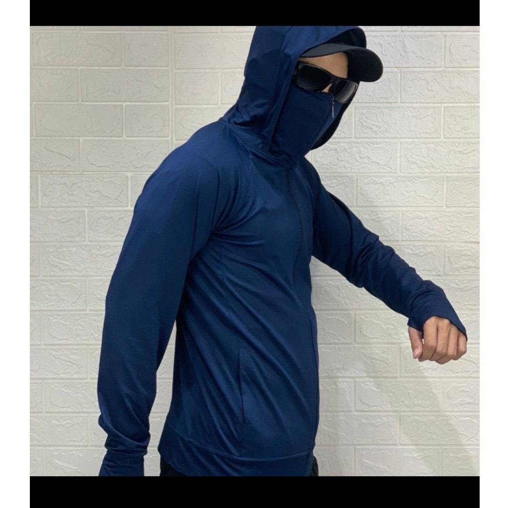 Áo chống nắng thông hơi nam túi có khóa kéo size tới 90kg